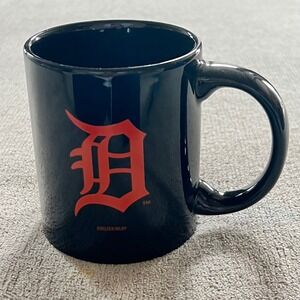 Detroit Tigers MLB Black Coffee Mug Boelter Old English D Logo Orange Ceramic